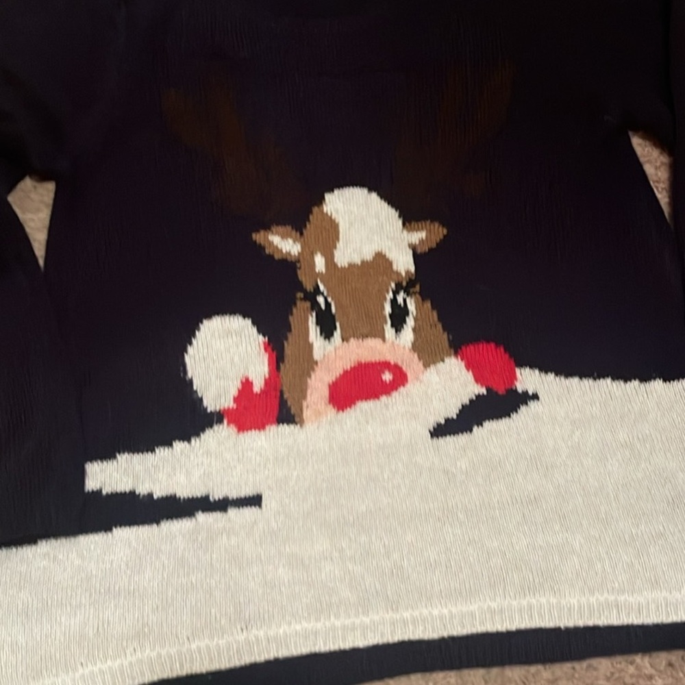 Jolt Reindeer Sweater - Black, Red, and White
